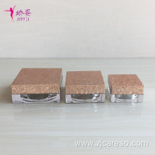 Cosmetic Jar Loose Powder Jar with Electroplated Lid